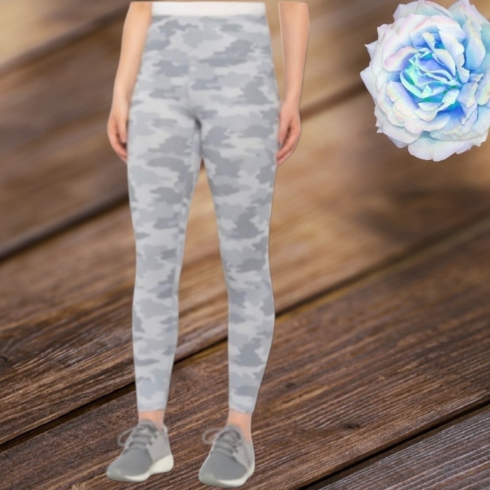 KYODAN light grey camo leggings Athletic Yoga size Small - Picture 2 of 11